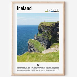 Ireland Poster, Ireland Print, Ireland Wall Art, Minimal Travel Print, Minimal City Poster, Travel Destination, Oil Painting Poster