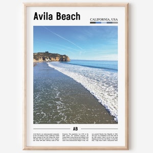 Avila Beach Print, Avila Beach Poster, Avila Beach Wall Art, Oil Painting Poster, City Print, City Artwork, Travel Artwork, Travel Wall Art