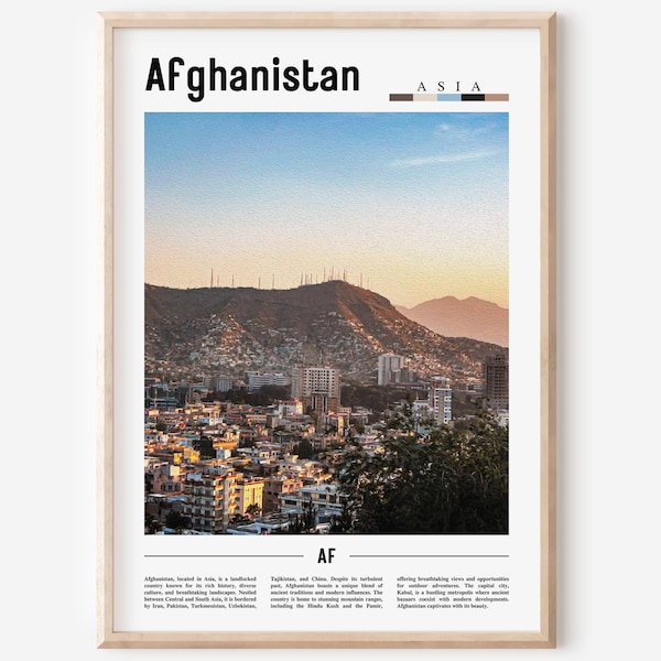 Afghanistan Poster, Afghanistan Print, Afghanistan Wall Art, Asia Print, Asia Poster, Asia Photo, Minimal Travel Poster