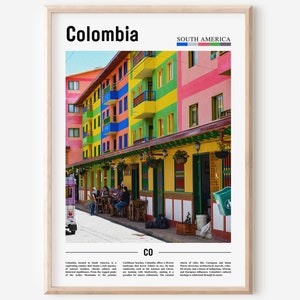 Kolumbien Poster, Kolumbien Print, Kolumbien Wandkunst, Südamerika Poster, Südamerika Print, Reise Poster