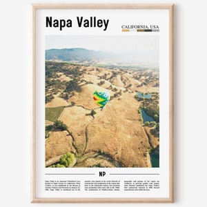 Napa Valley Print, Napa Valley Poster, Napa Valley Wall Art, Minimal Travel Print,Minimal City Poster,Travel Destination,Oil Painting Poster