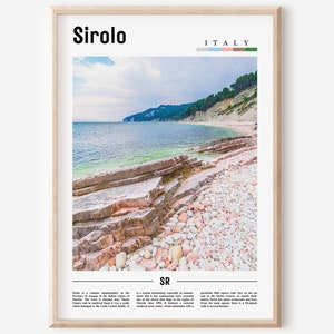Sirolo Print, Sirolo Poster, Sirolo Wall Art, Italy Poster, Italy Print, Italy Wall Art, Minimal Travel Poster
