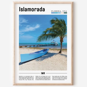 Islamorada Print, Islamorada Poster, Islamorada Wall Art, Oil Painting Poster, Colorful City Print, City Artwork, Travel Artwork, Travel Art