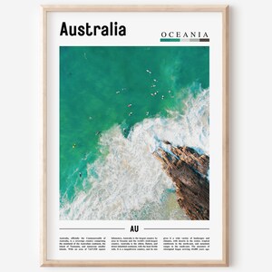 Australia Poster, Australia Print, Australia Wall Art, Minimal Travel Print, Minimal City Poster, Travel Destination, Oil Painting Poster