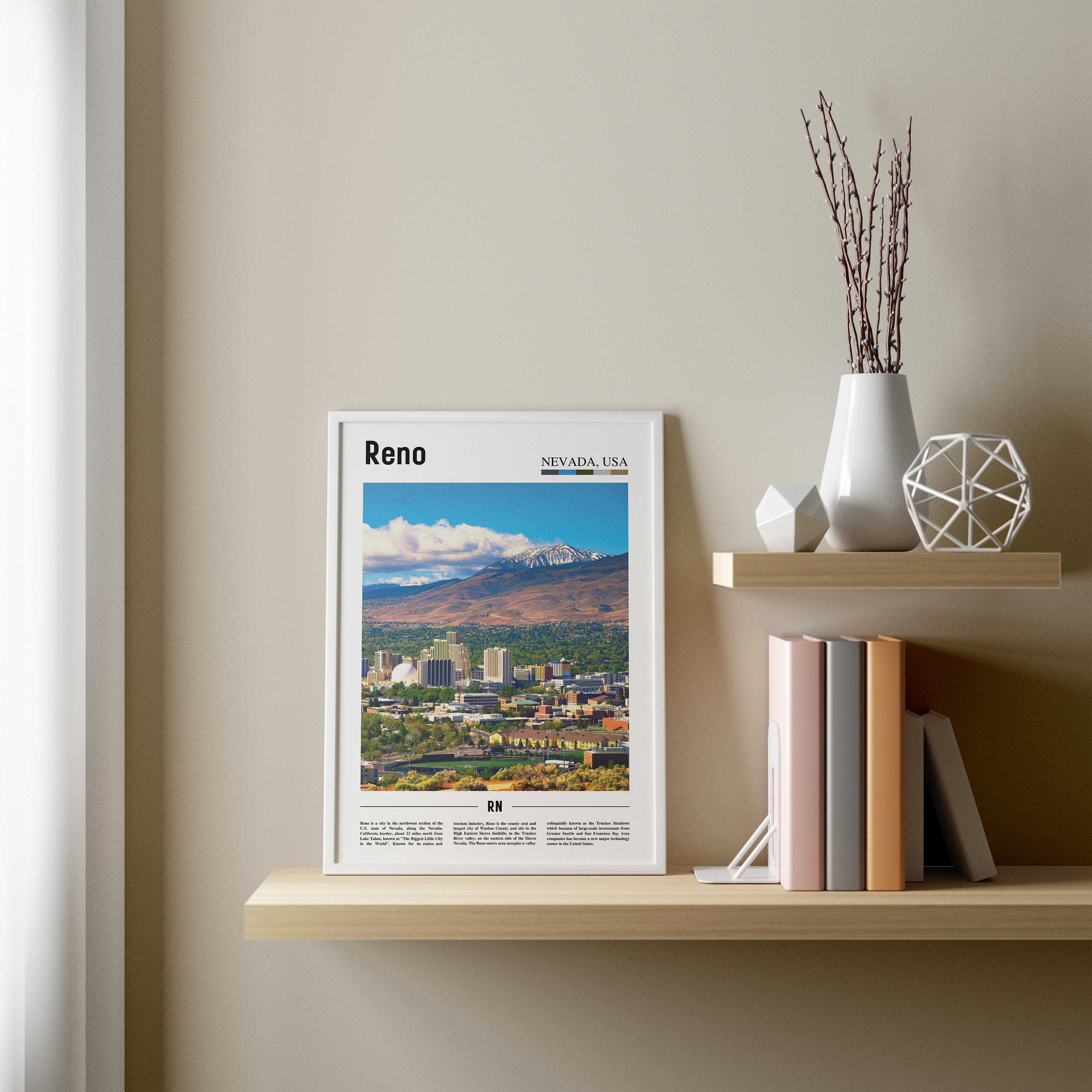 Reno Print, Reno Poster, Reno Wall Art, United States Photo, United ...