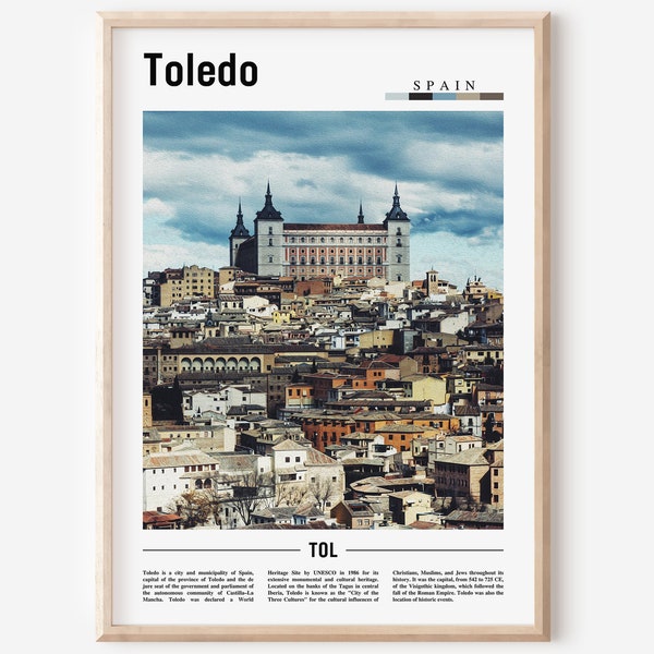 Toledo Poster, Toledo Print, Toledo Wall Art, Spain Photo, Spain Poster, Spain Print, Minimal Travel Poster