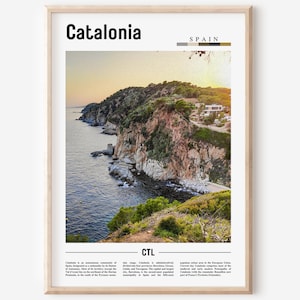 Catalonia Poster, Catalonia Print, Catalonia Wall Art, Spain Photo, Spain Poster, Spain Print, Minimal Travel Poster