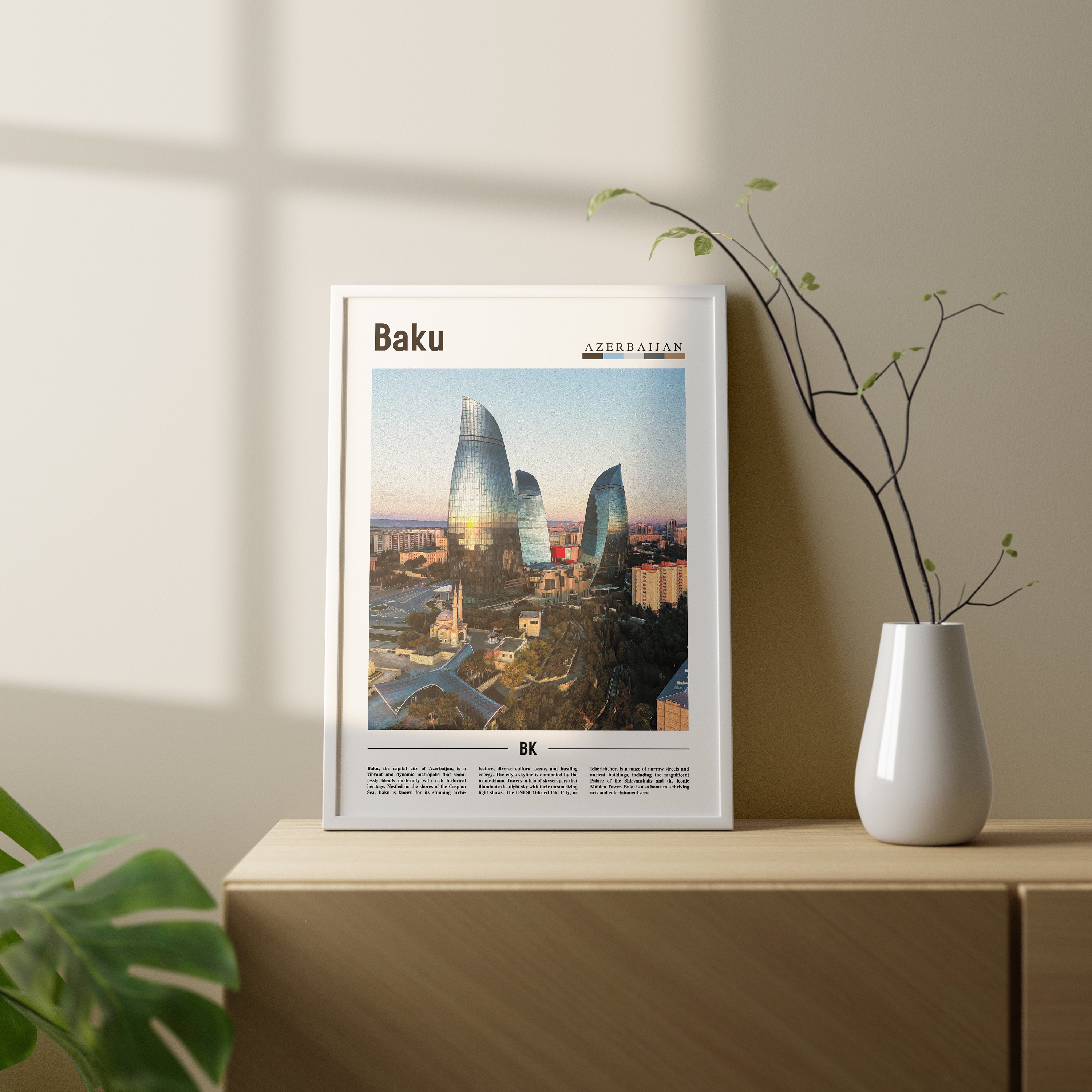 Baku Poster Baku Print Baku Wall Art Asia Print Asia Etsy