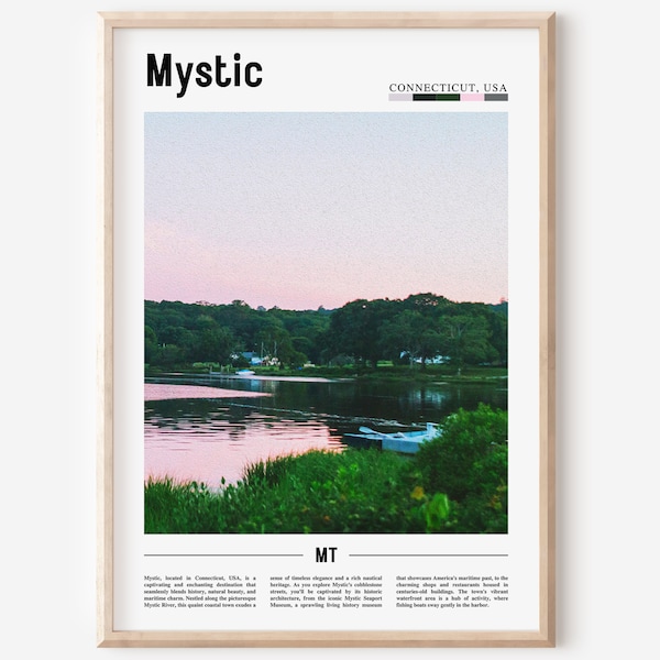 Mystic Poster, Mystic Print, Mystic Wall Art, United States Photo, United States Poster, United States Print, Travel Poster