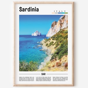 Sardinia Print, Sardinia Poster, Sardinia Wall Art, Italy Poster, Italy Print, Italy Wall Art, Minimal Travel Poster