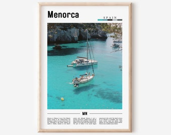 Menorca Poster, Menorca Print, Menorca Wall Art, Spain Photo, Spain Poster, Spain Print, Minimal Travel Poster