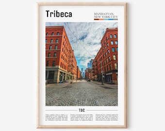 Tribeca Poster, Tribeca Poster, Tribeca Wandkunst, Ölgemälde Poster, Bunte Stadt Poster, Stadt Kunstwerk, Reise Kunstwerk, Reise Wandkunst