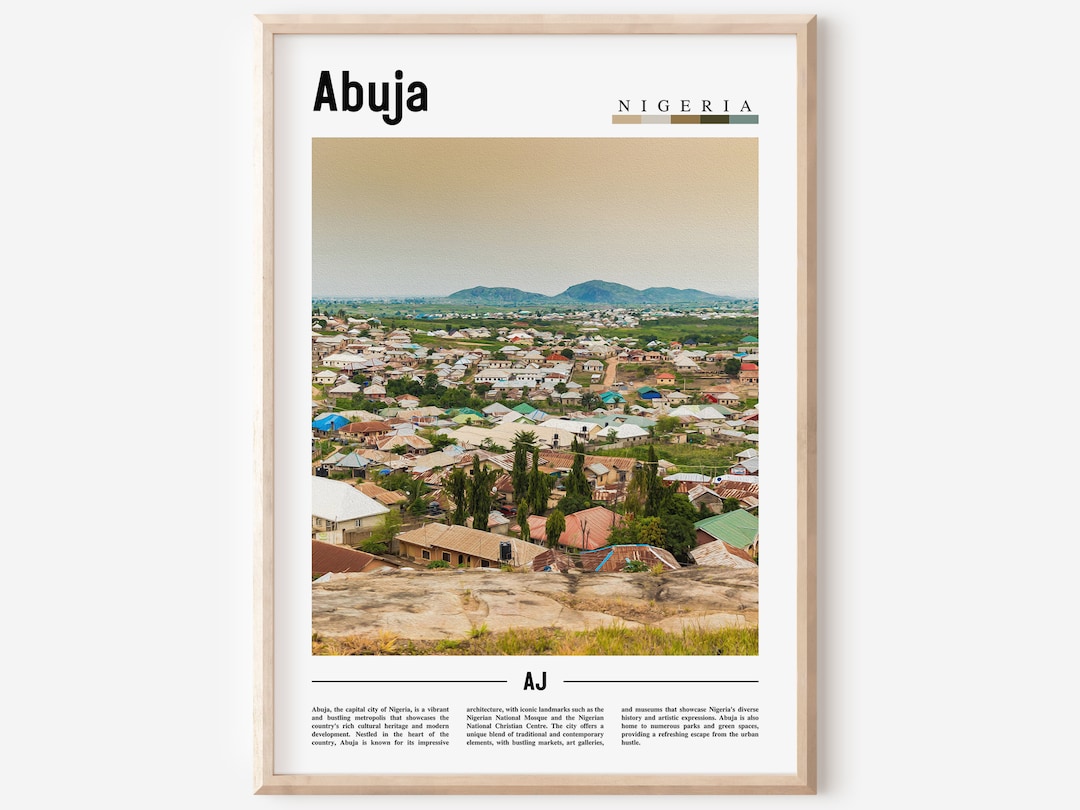 Abuja Poster, Abuja Print, Abuja Wall Art, Minimal Travel Print