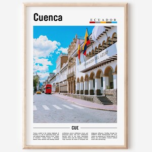 Affiche de Cuenca, impression de Cuenca, art mural de Cuenca, affiche de l&#39;Amérique du Sud, impression de l&#39;Amérique du Sud, affiche de voyage