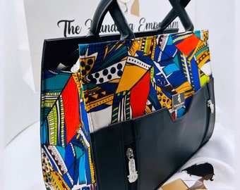 Miami Art Deco Inspired African Wax Print Handbag