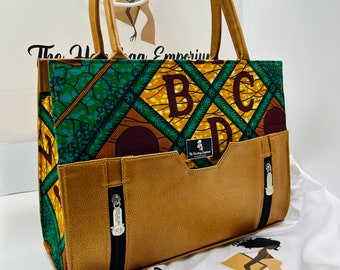 Luxurious West African Handmade Wax Print handbag