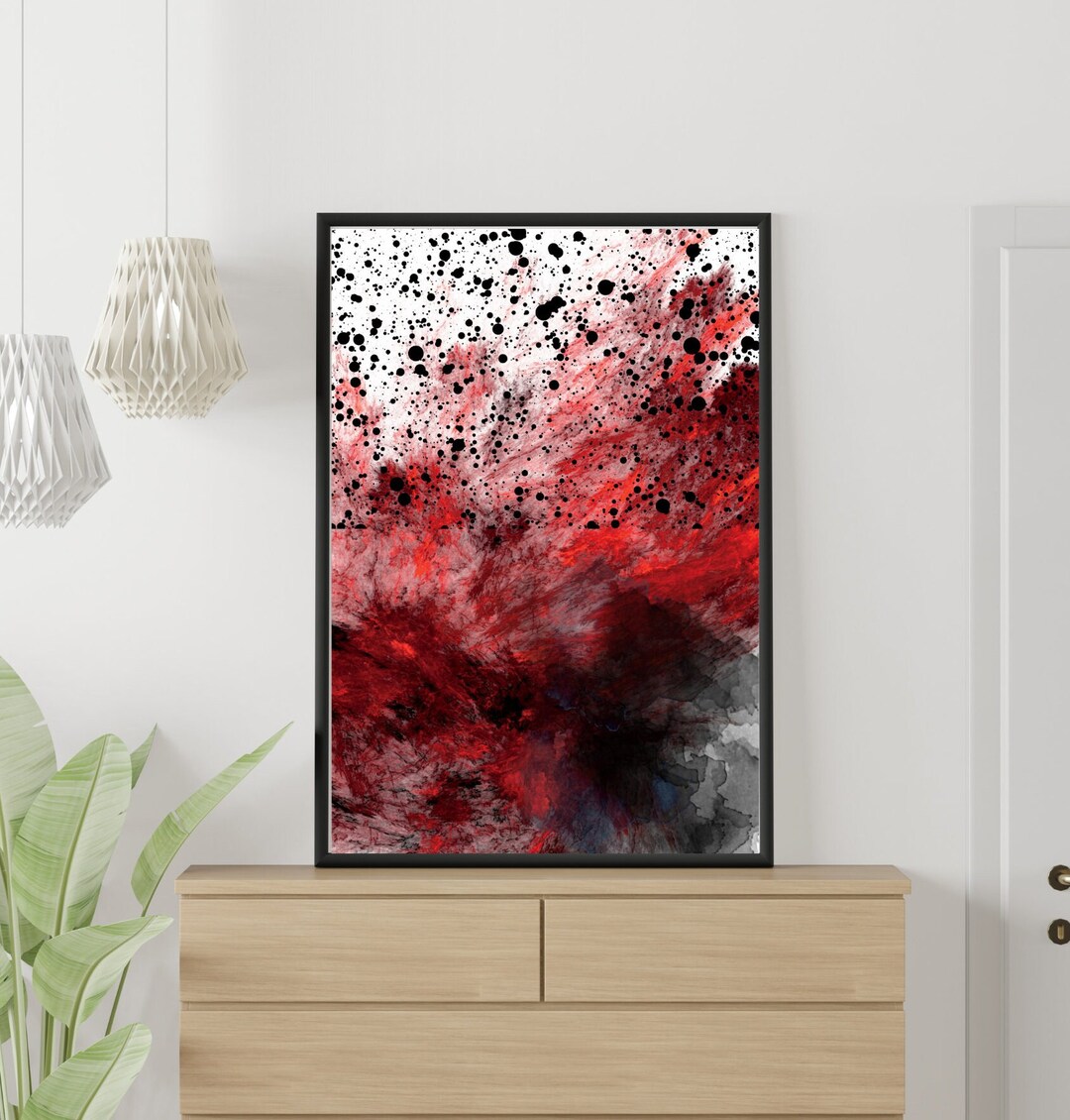 Abstract Splash Wall Art Modern Unique Art Printable Digital