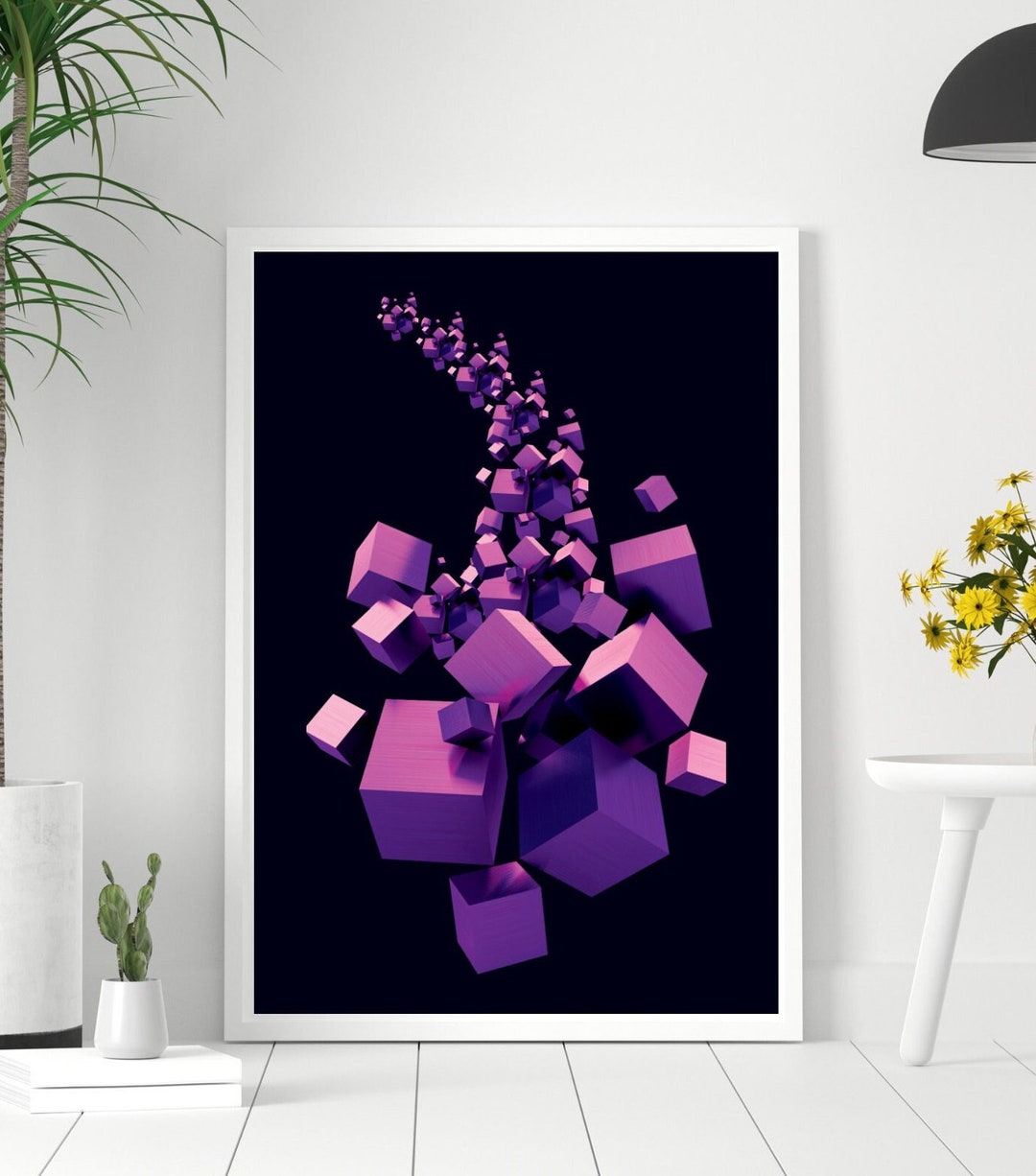 Black Abstract Modern Wall Art Printable Poster Art Unique Geometric ...