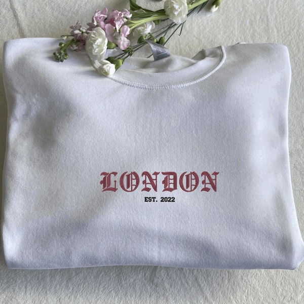 Custom Embroidery Logo Sweatshirts Etsy