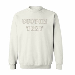 Custom Embroidery TEXT Design Hoodie Sweatshirt Personalized Writing Sweatshirts Custom Logo Personalized Sweatshirt Matching Family Hoodie