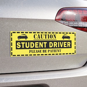 Student Driver Magnet, New Driver Please Be Patient Car Sign, Funny Teen Driver Gift