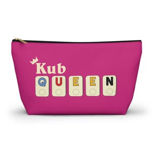 Kub Queen Personalized Tile Bag | Your Text Game Tile Bag |Gift  Storage Bag for Tiles | Travel Bag | Custom Game Storage Bag