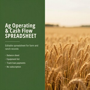 Ag Operating Loan and Cash Flow Planner - Farm Budget, Loan Request & Cash Flow Projection