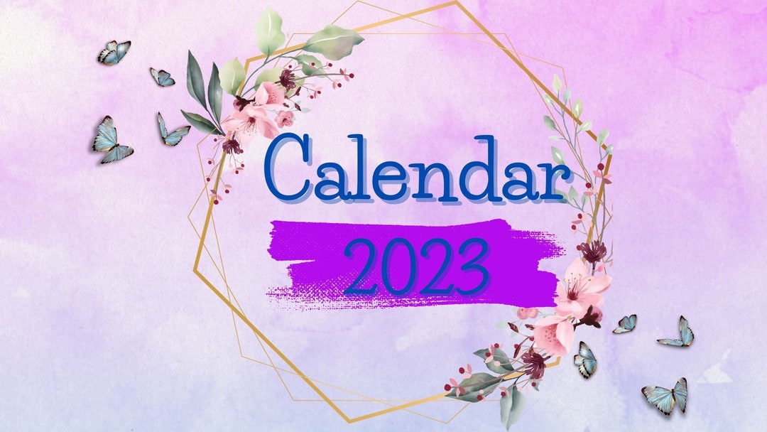 2023 Floral Calendar Printable Etsy Australia