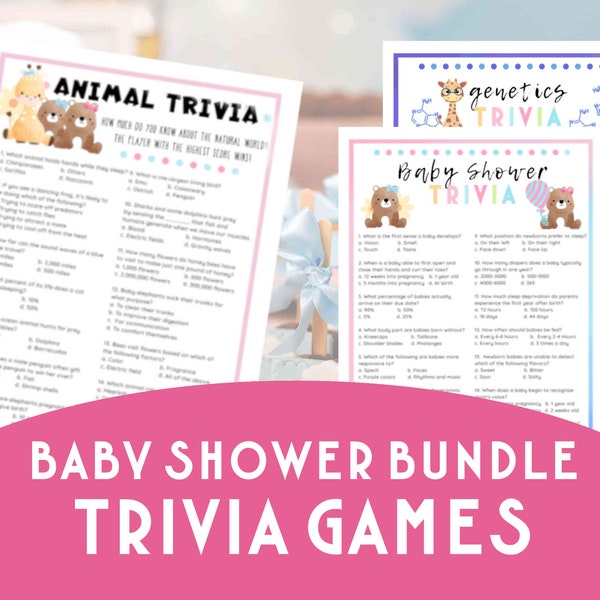 Science Baby Shower Games Etsy