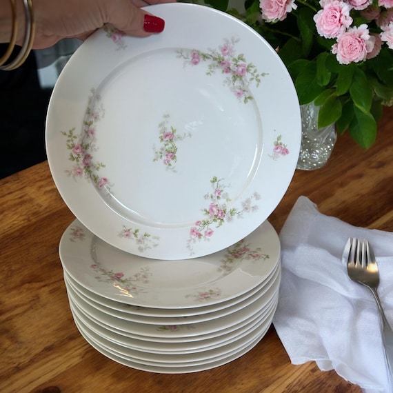 Vintage Charles Field Haviland/ GDA Limoges Dinner Plates,pink