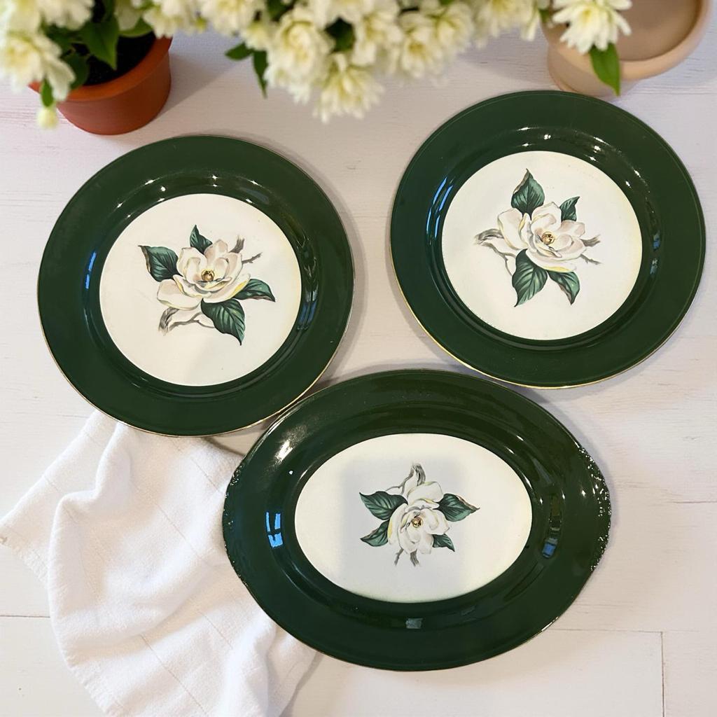 Vintage Homer Laughlin “jaderose” China Set – Magnolia Floral