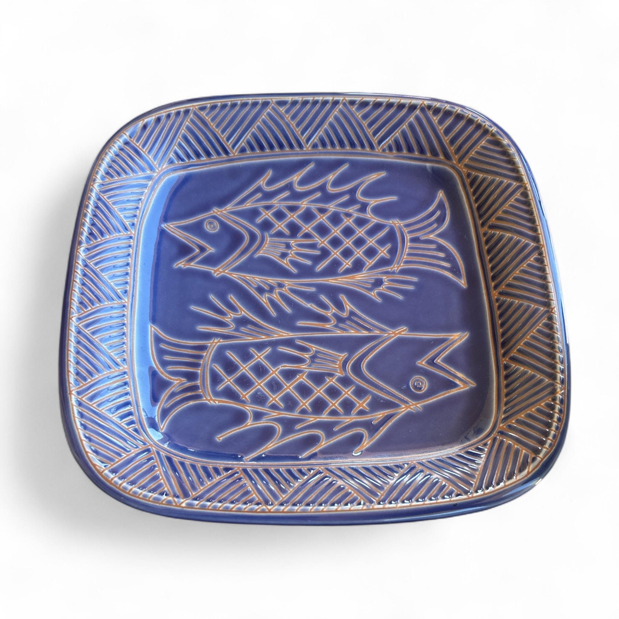 Uttermost Kotobuki Platter Double Fish, Sushi Plate Japan Vintage