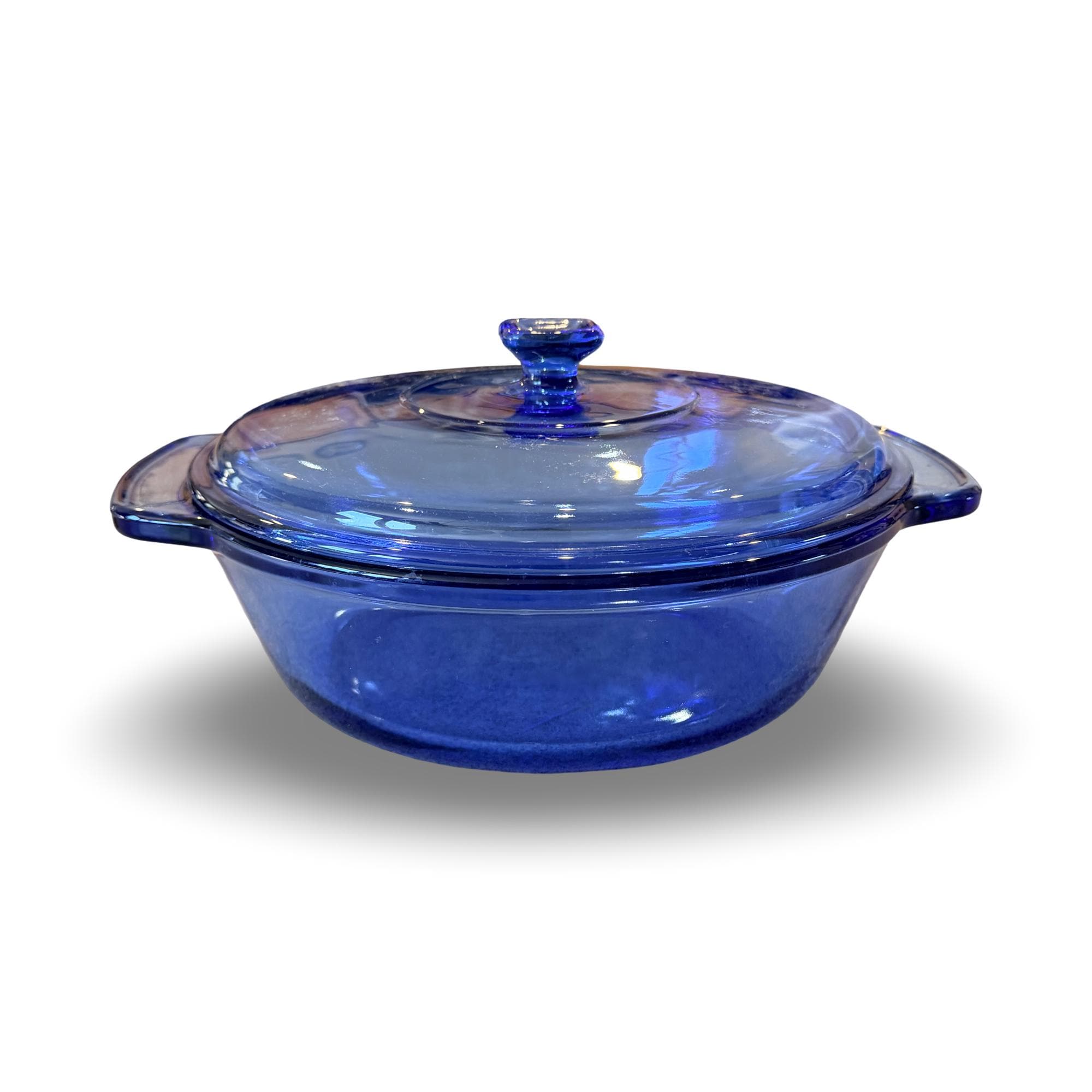 Anchor Hocking Cobalt Blue Glass Casserole Dish, 2 Quart Ovenware