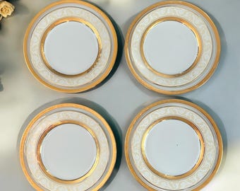 Piatto da portata Noritake Majestic Gold da 10 pollici e piatto da insalata da 9 pollici