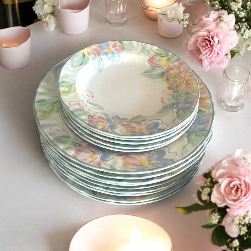 Weeding Plate Floral Wedding Plates Set - Etsy