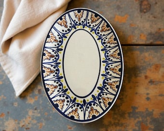 Vintage Hawaiian Pacific Rim Oval Serving Dish - Hand-painted