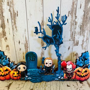 Halloween, mercredi Adams, Jason, voeux Pennywise, carte d'anniversaire ou décoration d'intérieur. Fabriqué à la main.