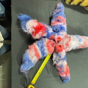 Multicolor Dyed Real Fox Tail Keychain – Genuine Fur Bag Charm | Fluffy Fur Tail Keyring | Boho Accessory | Prestige Furs