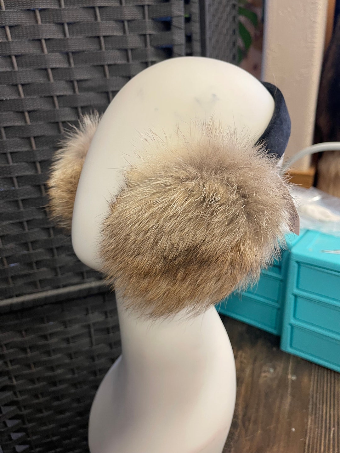 Earmuffs Made With Real Coyote Fur Etsy