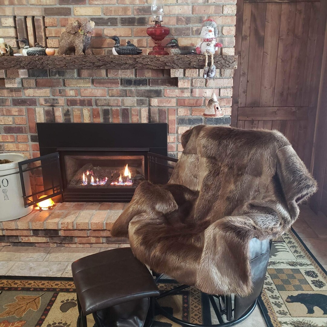 Beaver Fur Throw Blanket Etsy