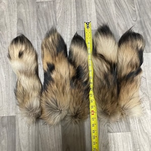 Finn raccoon tail keychain tanuki  tail keychain real fur accessory ethically sourced tail gift idea