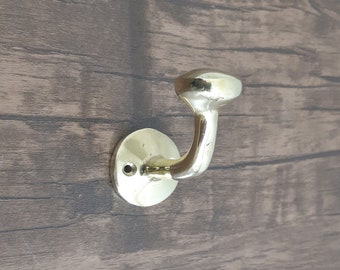 Coat hooks wall mount Unlacquered Brass Hooks  Brass Wall Hooks Towel Hook Handracfted Brass Bathroom Hooks Coat Hooks Rustic Wall Mounted