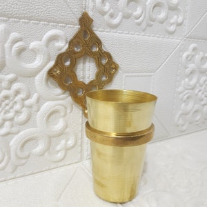 Messing Zahnbürstenhalter - Handgefertigte Zahnbürstenhalter, Make-up Pinsel Rasierer Halter Badezimmer Countertop Cup Organizer - Gravierte Zahnbürste
