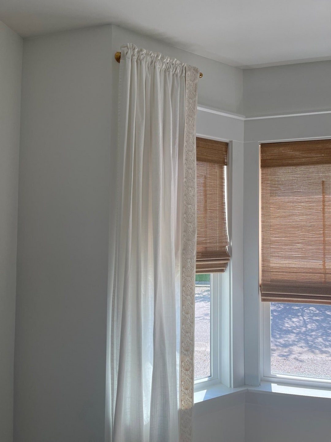 Brass Curtain Rod With Hooks Brass Pot Rail Brass Pot Rack Brass Shelf Rail Brass Wall Hook