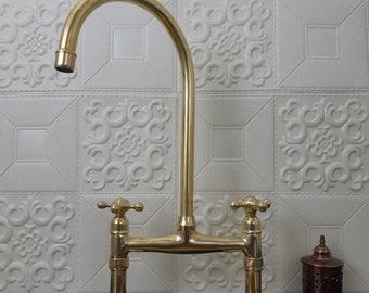 Custom Order for Ursula - Brass Bridge Faucet with spray