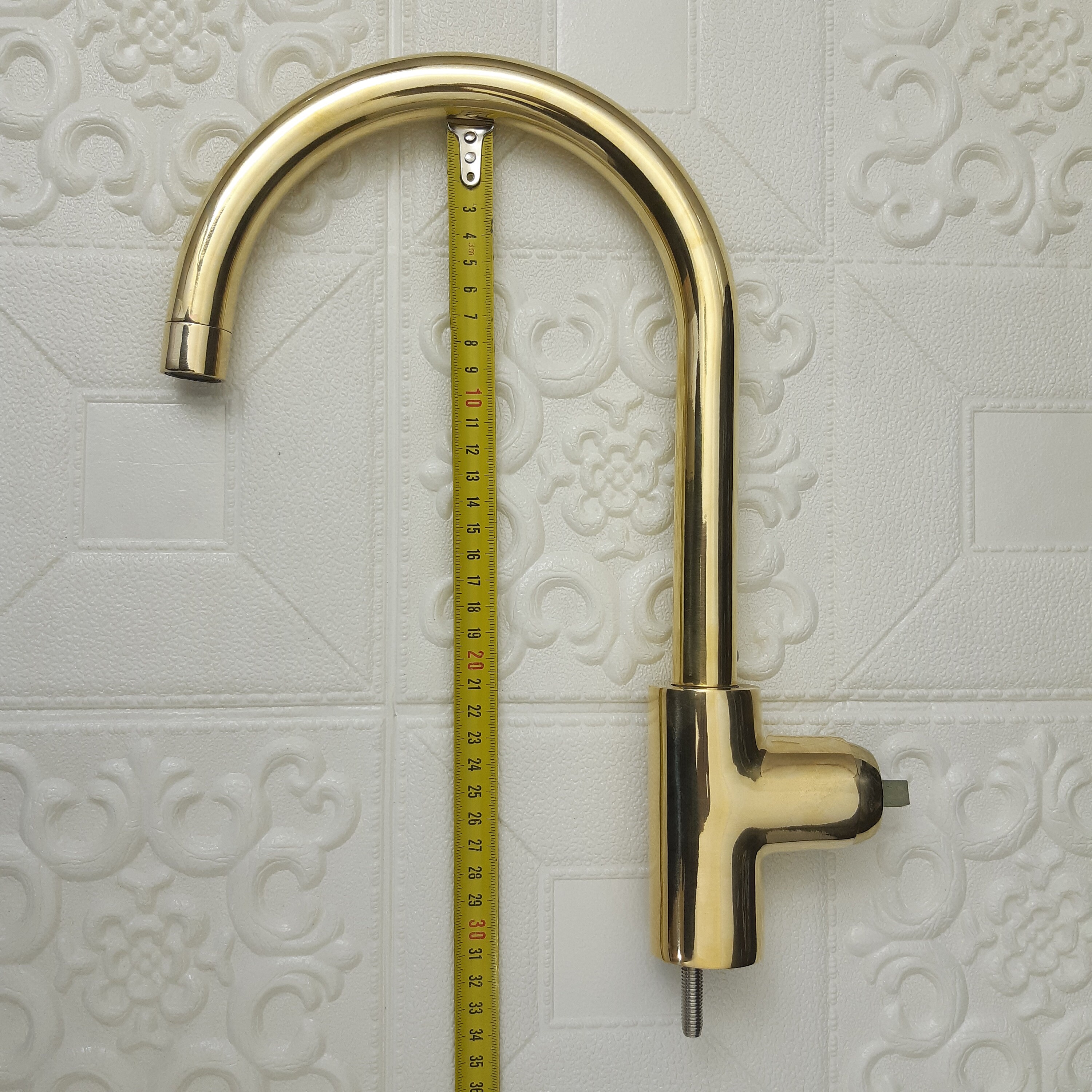 無塗装真鍮シングルホール蛇口 - シングルハンドルプルダウンキッチン