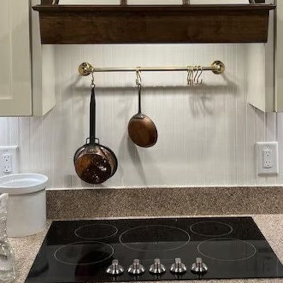 Special Order, Unlacquered Brass Pot Rack S Hooks Rustic Kitchen Storage  Hanging Pan Rack 