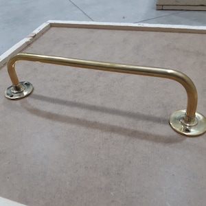 Unlacquered Brass Towel Bar: Wall Mounted Bathroom Towel Rack