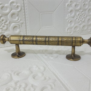 Unlacquered Brass Towel Bar - Brass Wall Mounted Towel Holder For Bathroom - Engraved Towel Hanger Wall Mounted - Towel Rack