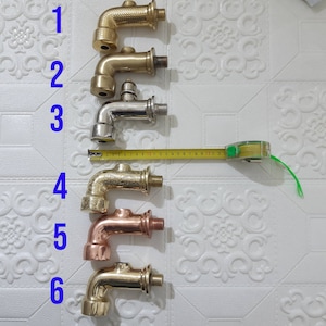 Unlacquered Brass Faucet- Brass Patina Sink Taps-Wall Mounted engraved Handmade Faucet With Molded Handle Artisan Tap-Faucet For Powder Room